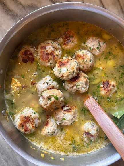 Dill Pickle Soup w/ Sprouted Almonds - Daily Crunch