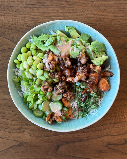 Sweet & Spicy Sichuan Salmon Bowl