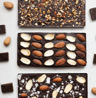 Homemade Dark Chocolate Bars With Almonds