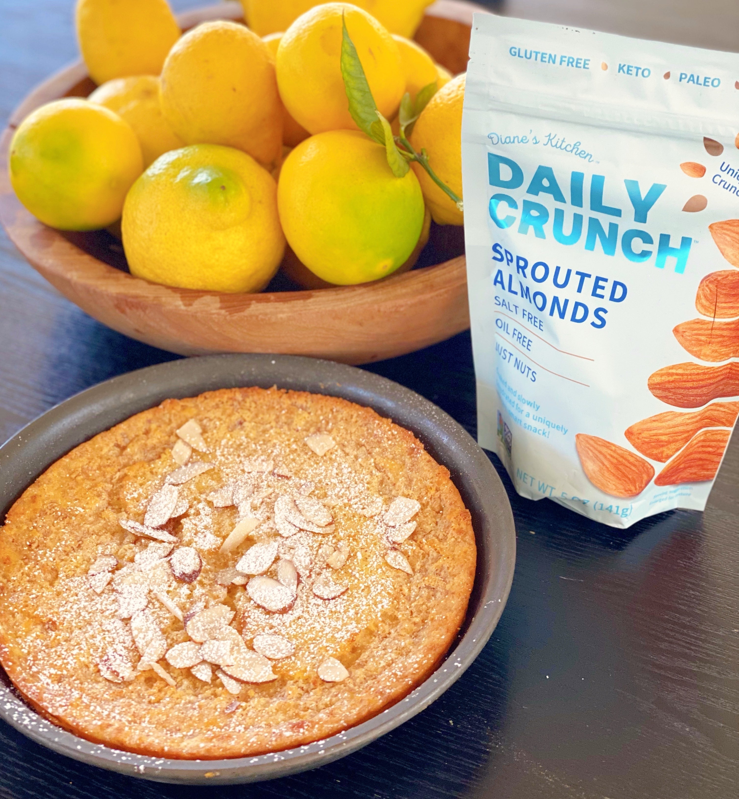 Pan Baked Lemon-Almond Tart - Daily Crunch